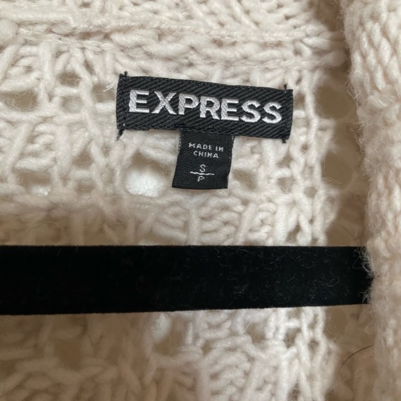 Express Women’s Open Front Chunky Alpaca Wool Sweater Size S - Picture 5 of 10